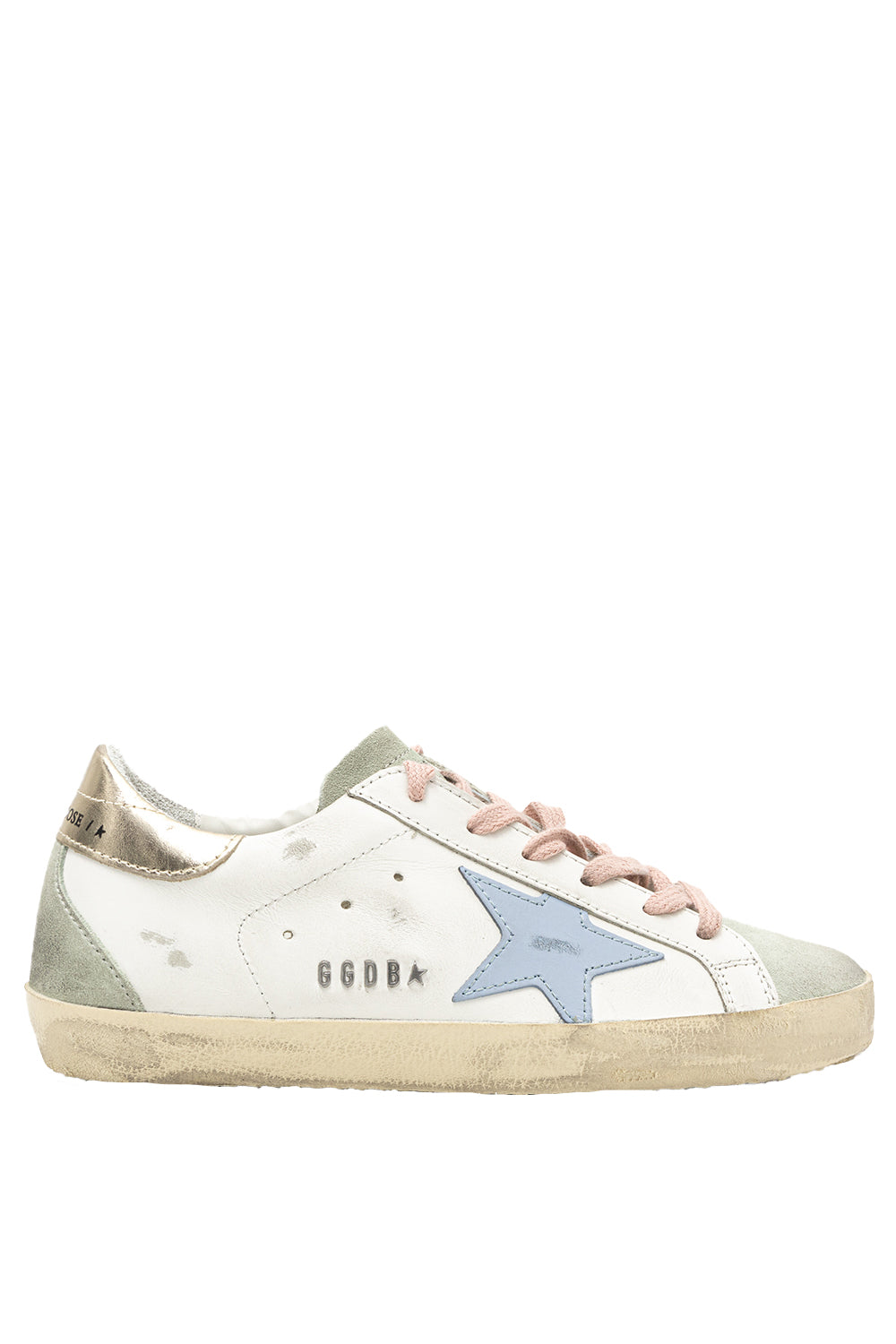 Super-Star Sneakers, leather upper & star, suede toe & spur, laminated heel