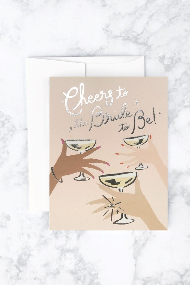 Cheers to the Bride Engagement Card