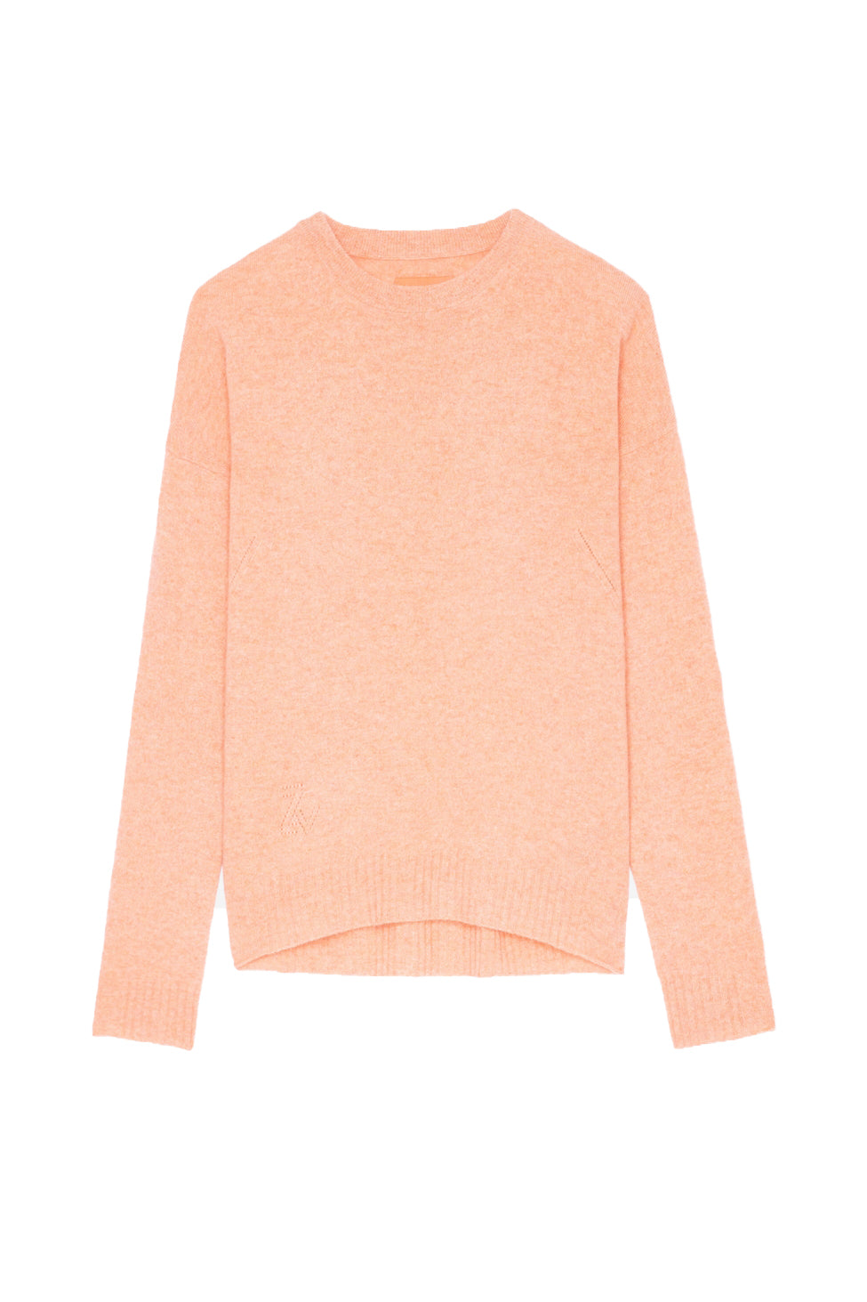 Cici elbow-patch cashmere jumper, light orange