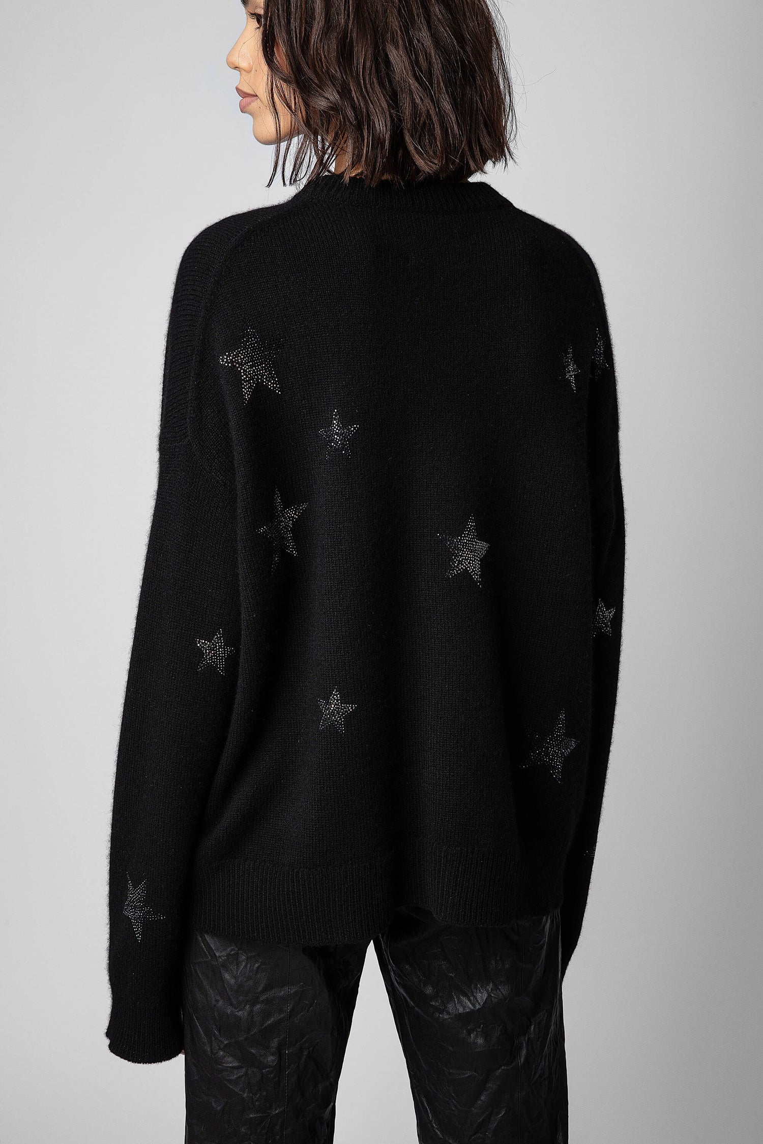 Markus stars cahmere sweater, black