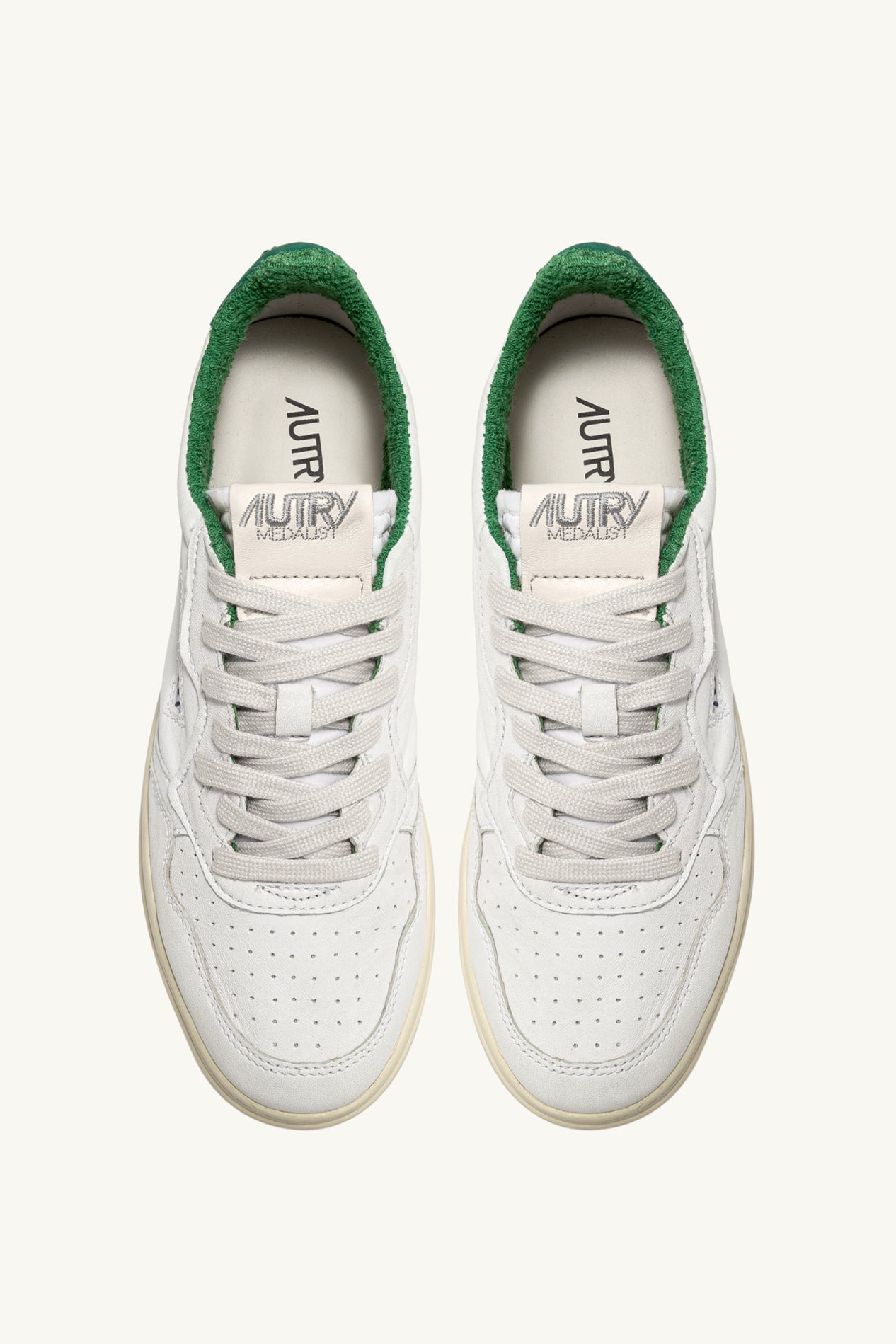 Medalist low-top leather sneakers, green back