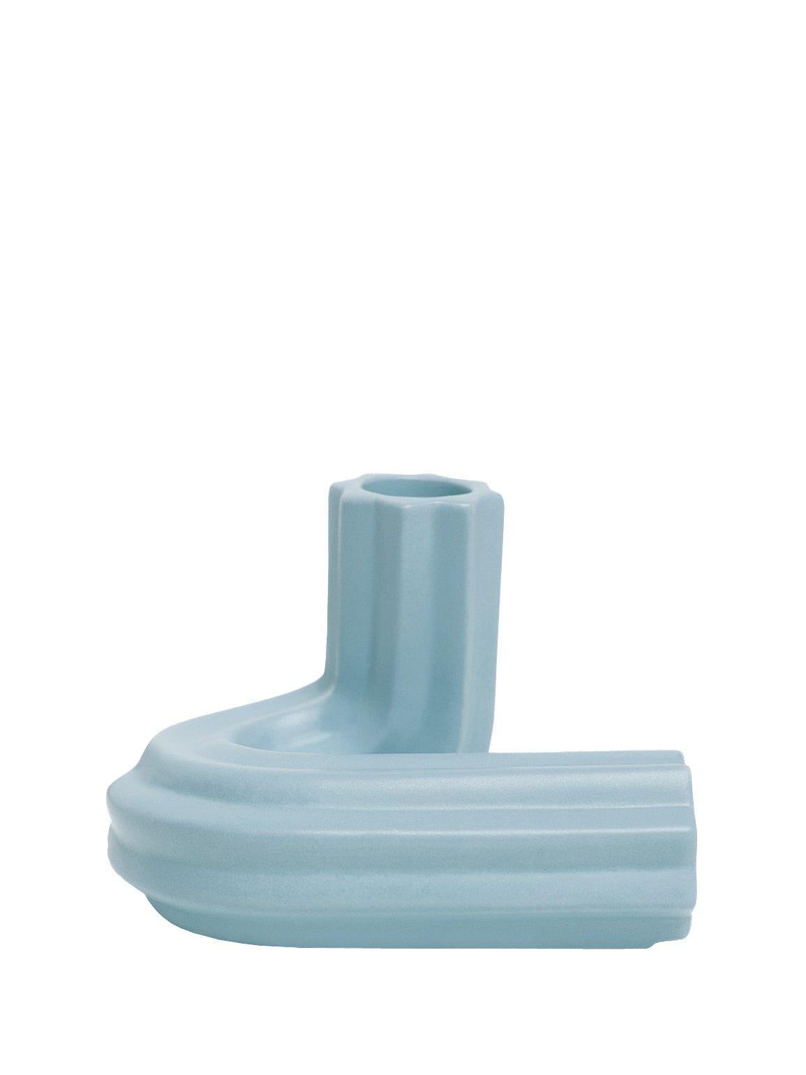 Candle holder Templo, light blue