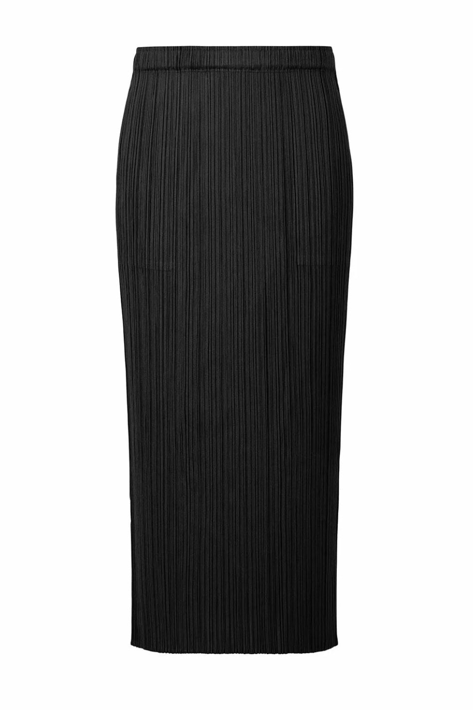 Pleated midi skirt, black