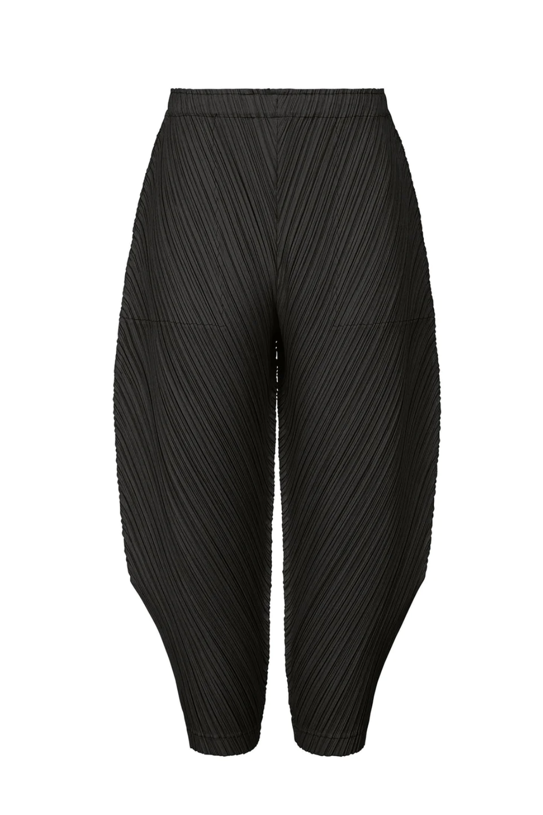 Thicker pleated pants, black (carryover)