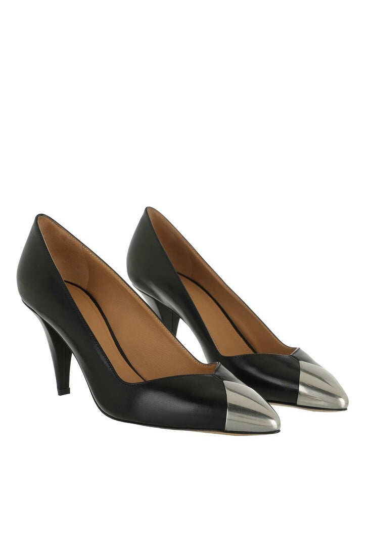 Palda contrast-toe heel pumps, black