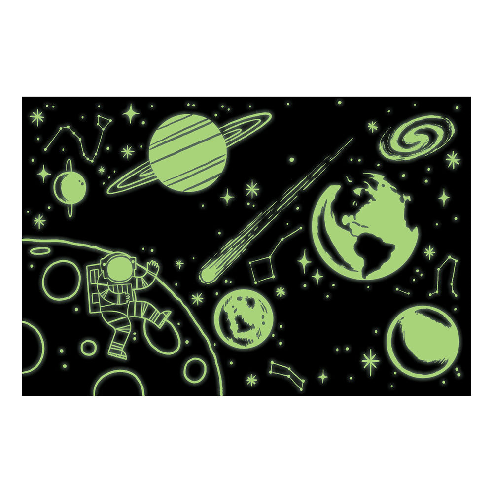 Outer space glow-in-the-dark puzzle, 100 pieces