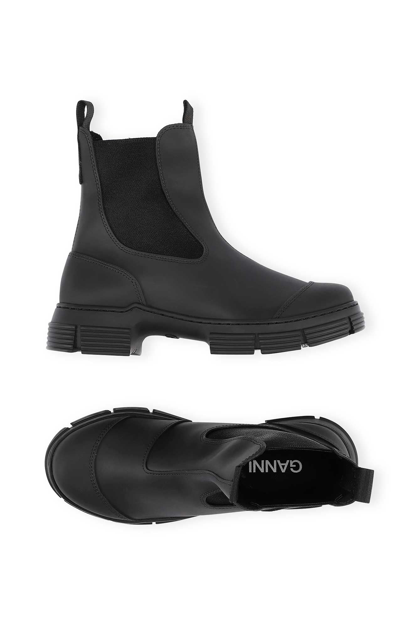 Ganni rubber boots store black