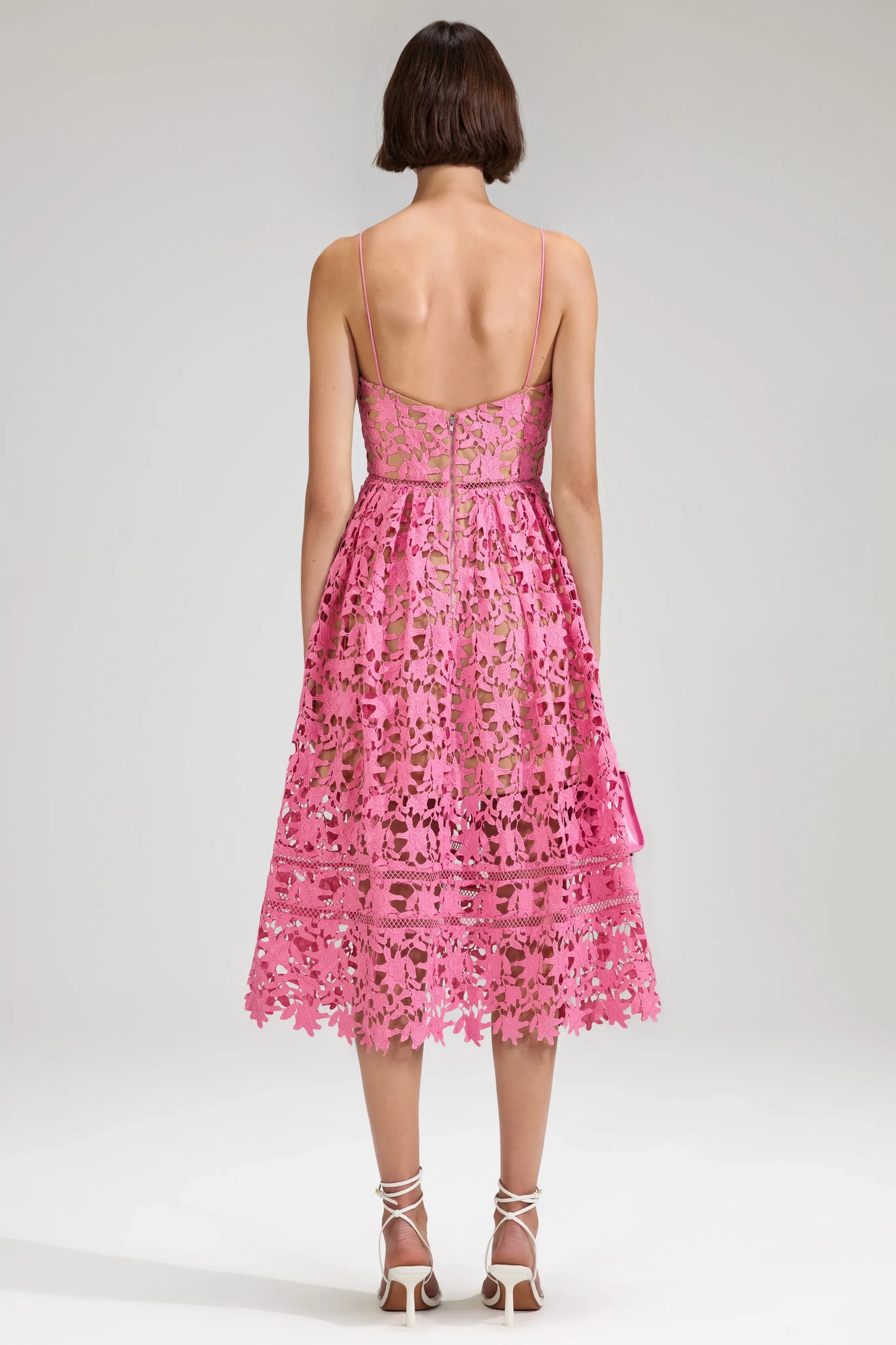 Azaelea lace midi dress, pink