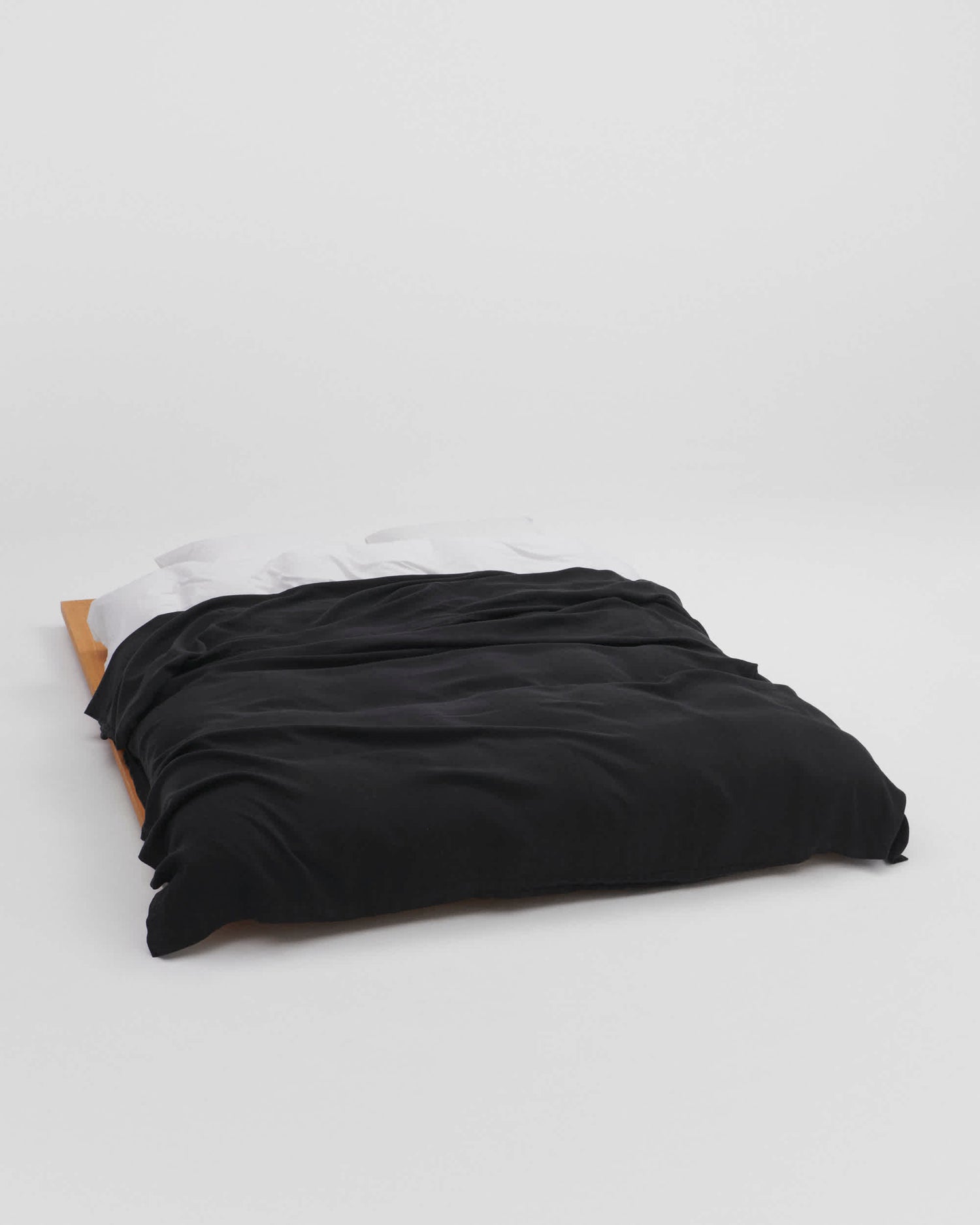 Linen Bed Spread, Jet Black