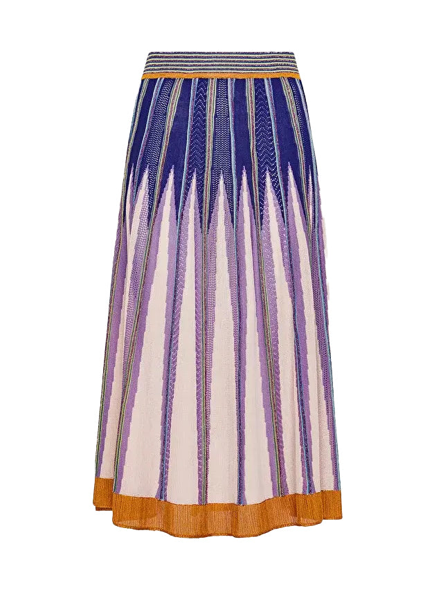 Intarsia skirt, blue