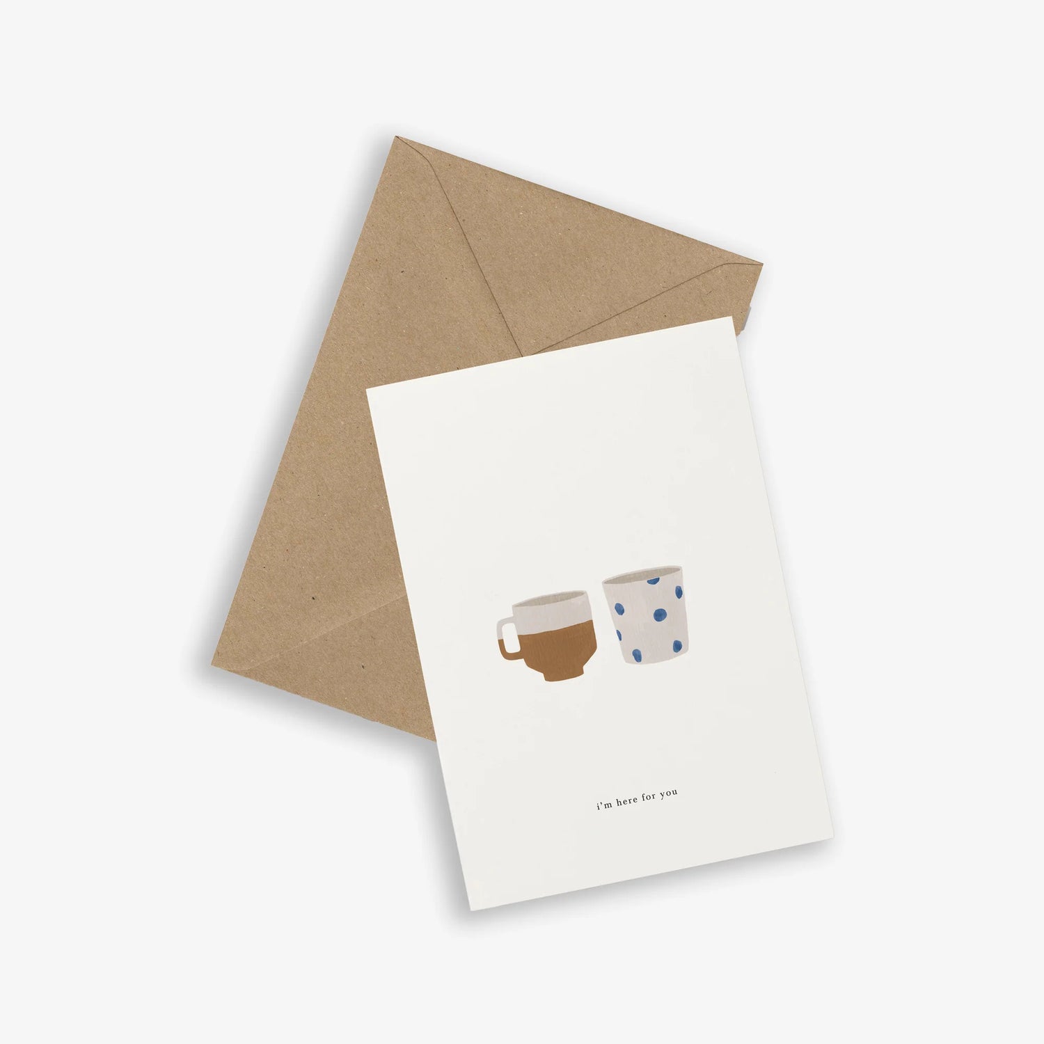 Two cups (i'm here for you) Sympathy card