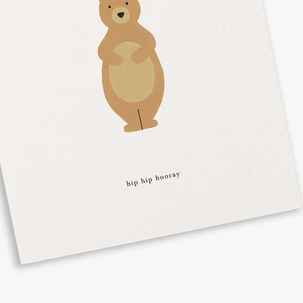 Birthday bear (hip hip hooray) Birthday card