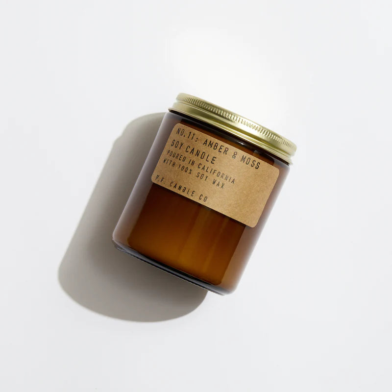 Amber & Moss - scented soy candle, standard size