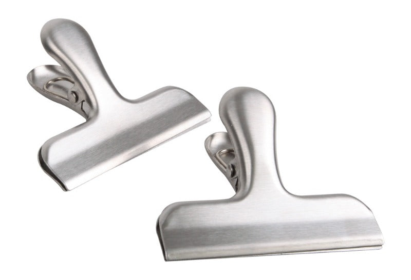 Bag closure clamps, stainless steel
