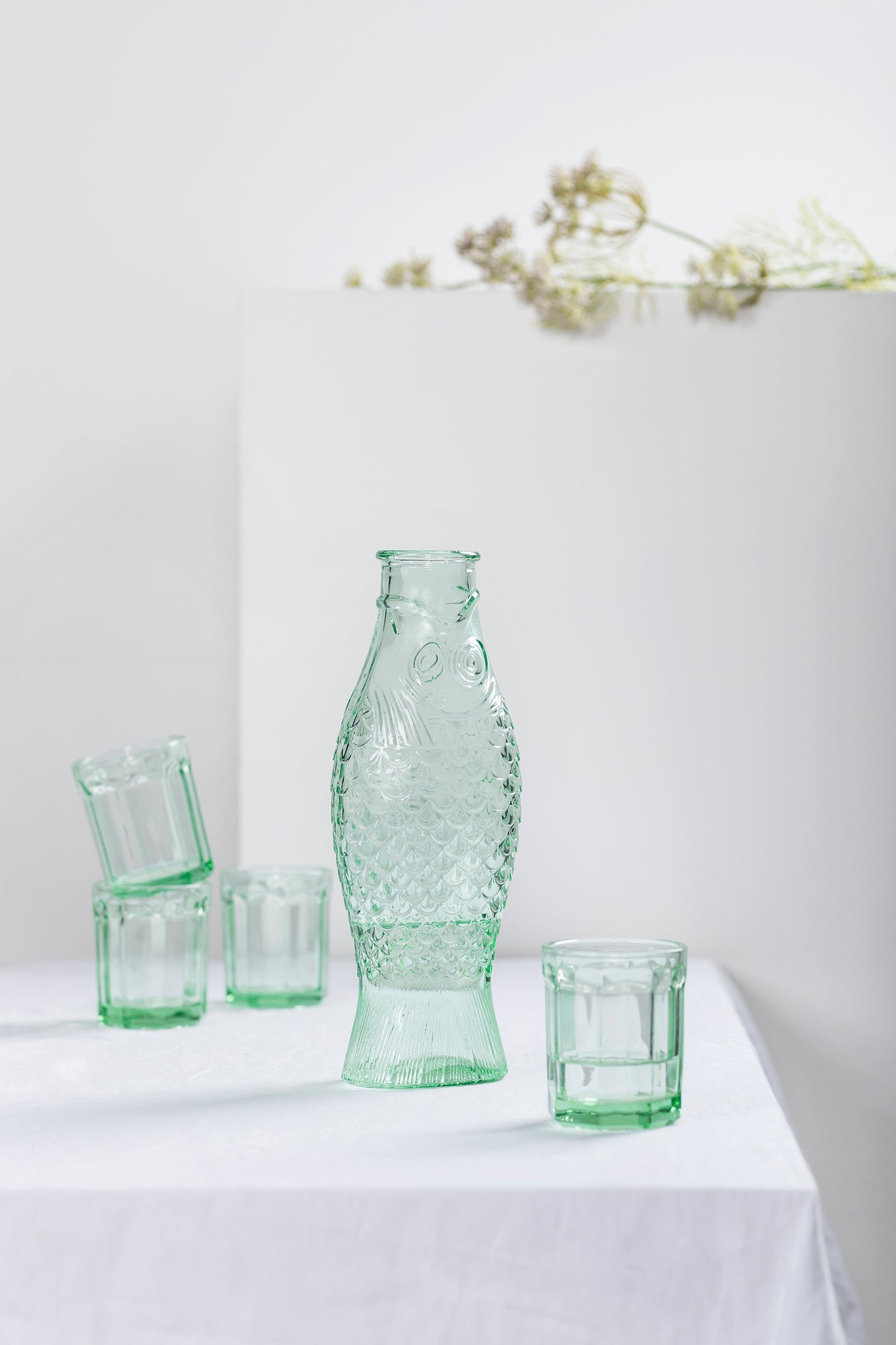 Fish & Fish Bottle, Green